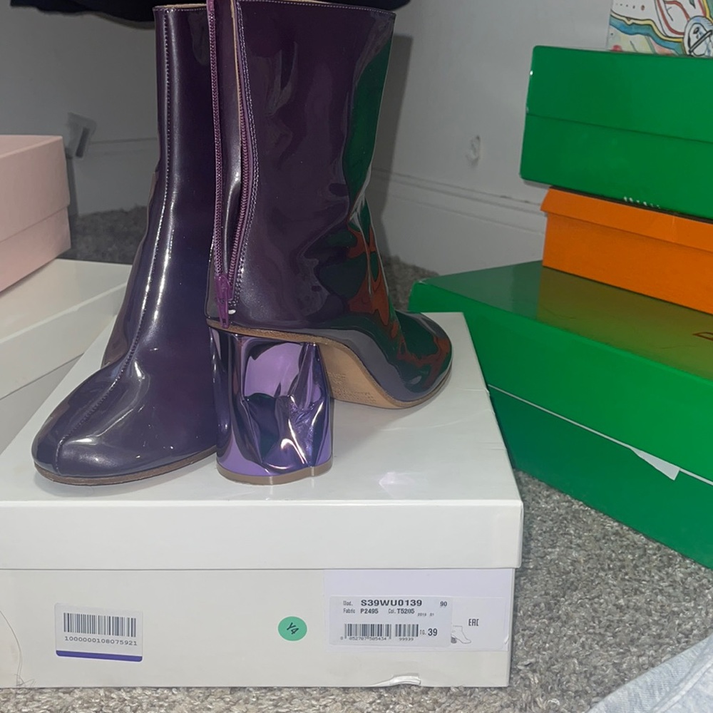 Purple maison margiela boots